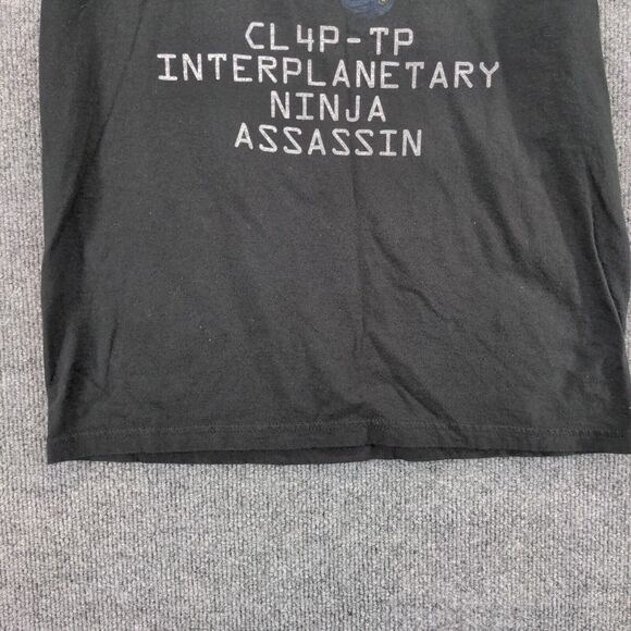 Borderlands 2 Womens CL4P-TP Interplanetary Ninja Assassin T-Shirt Black M - Picture 5 of 12